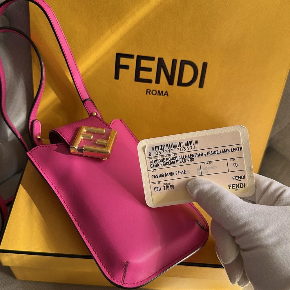NWT FENDI FF Diamonds Phone Holder Bag - Picture 14 of 17